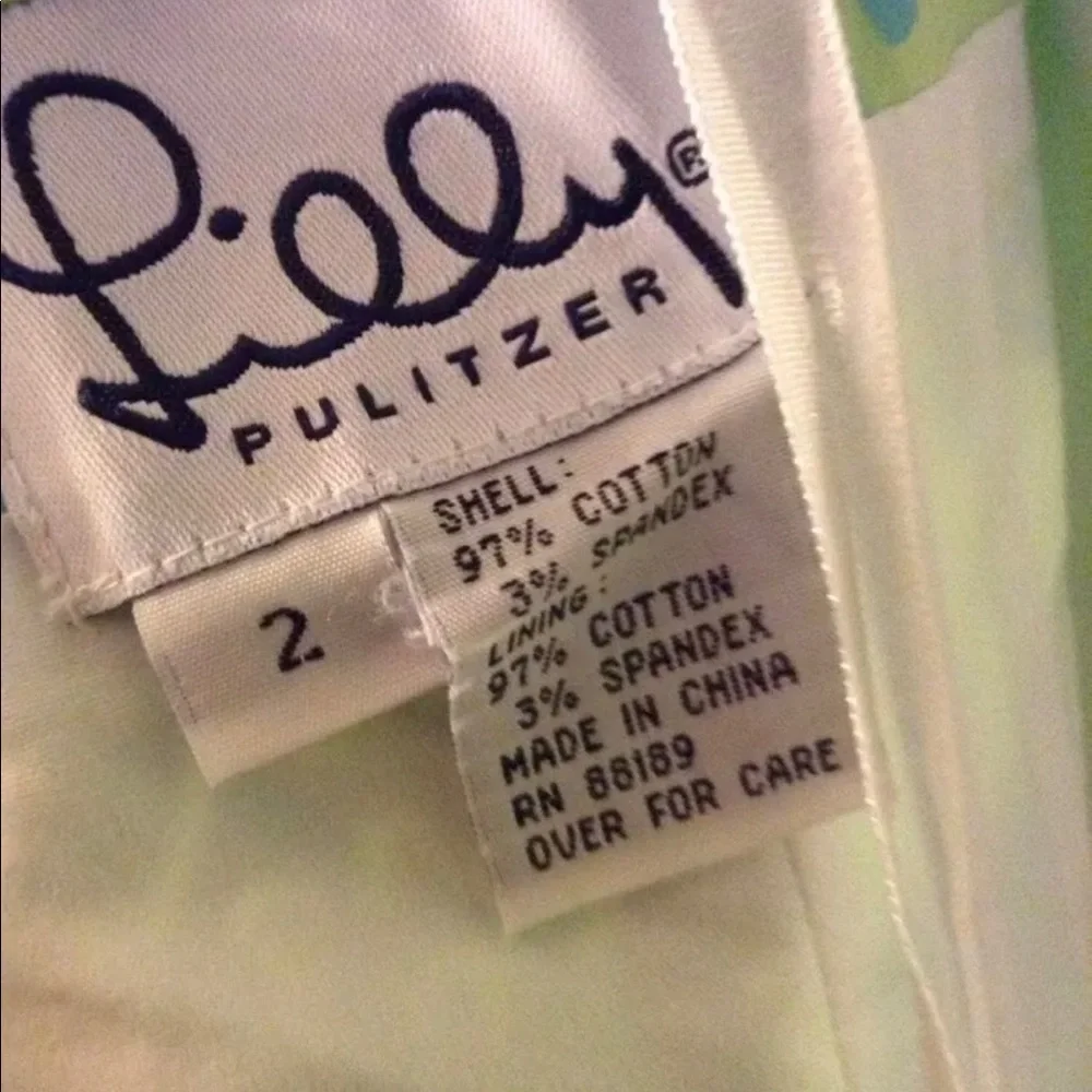 Lilly Pulitzer Yellow and Blue Strapless Shell-Print Dress - Picture 5 of 8